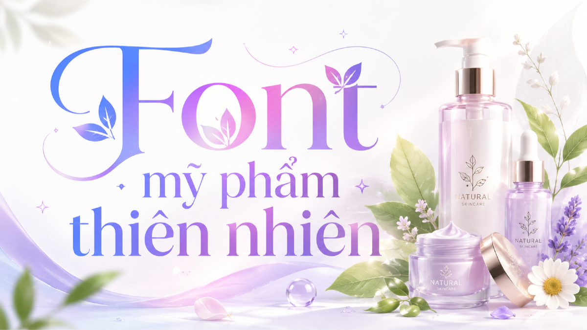 Gợi ý font cho mỹ phẩm thiên nhiên, organic skincare và thương hiệu handmade